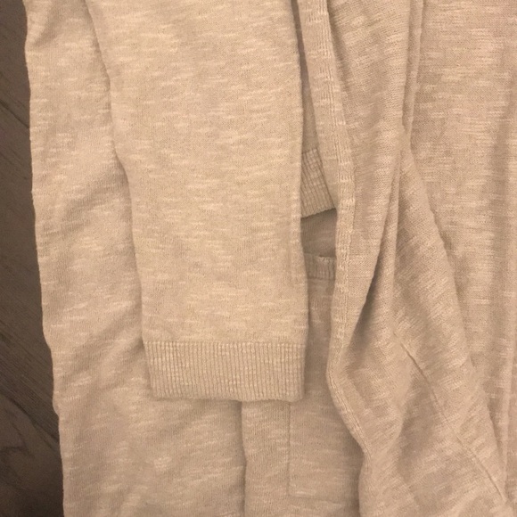 Eileen Fisher Silver Organic Linen High Collar Ribbed Knit Cardigan Size XS - Picture 12 of 13